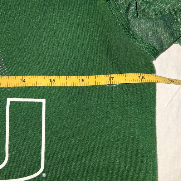 Adidas‎ Ultimate Tee Green University of Miami Hurricanes U Logo T-Shirt  M - Picture 4 of 8